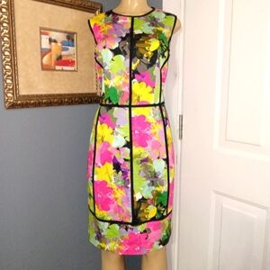 CALVIN KLEIN COLORFUL WATERCOLOR DRESS NWT SZ 16W
